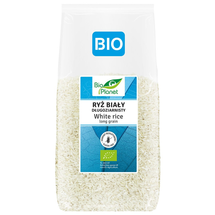 Ryż Biały Długoziarnisty Bezglutenowy BIO 500 g - Bio Planet - Ekochat