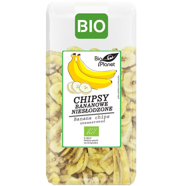 Chipsy Bananowe Niesłodzone BIO 150 g - Bio Planet - Ekochatka