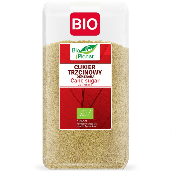 Cukier Trzcinowy Demerara Nierafinowany BIO 500 g - Bio Planet - Ekoch