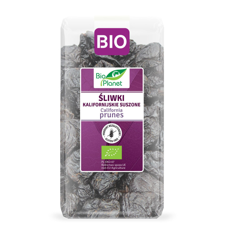 Śliwki Kalifornijskie Suszone Bezglutenowe BIO 400 g - Bio Planet - Ek