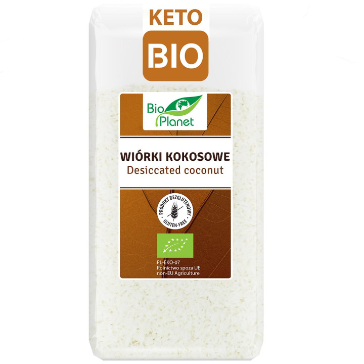 Wiórki Kokosowe Bezglutenowe BIO 200 g - Bio Planet - Ekochatka