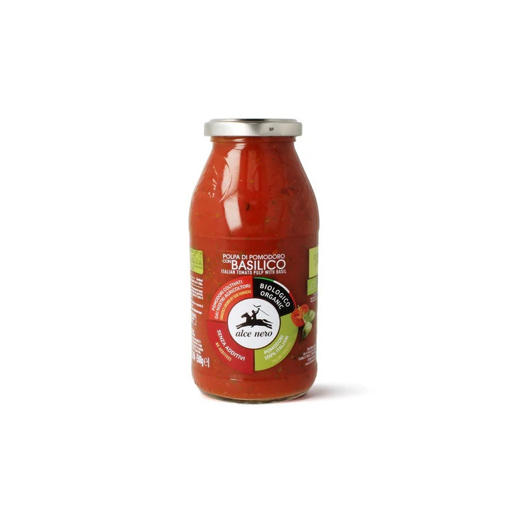 Pulpa Pomidorowa z Bazylią BIO 500 g - Alce Nero - Ekochatka