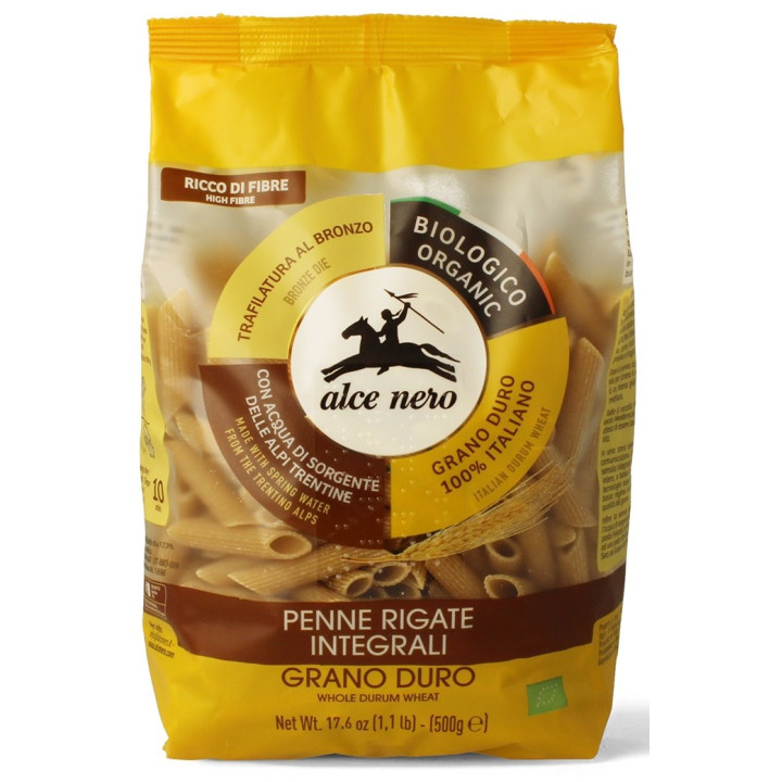 Makaron Penne Razowy z Pszenicy Durum BIO 500 g - Alce Nero - Ekochatk