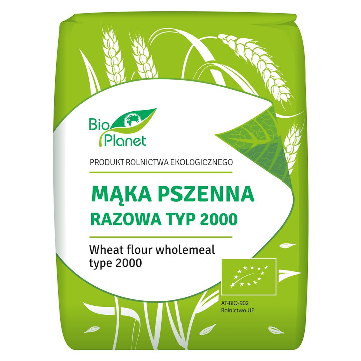Mąka Pszenna Razowa Typ 2000 BIO 1 kg - Bio Planet - Ekochatka