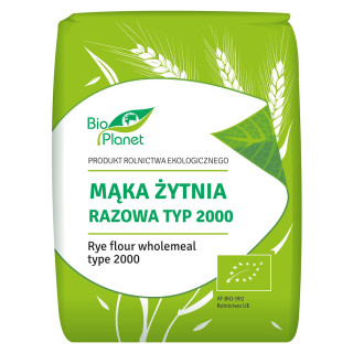 Mąka Żytnia Razowa Typ 2000 BIO 1 kg - Bio Planet - Ekochatka