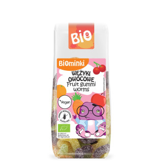 Wężyki Owocowe Bez Żelatyny Bezglutenowe BIO 100 g - Biominki - Ekocha