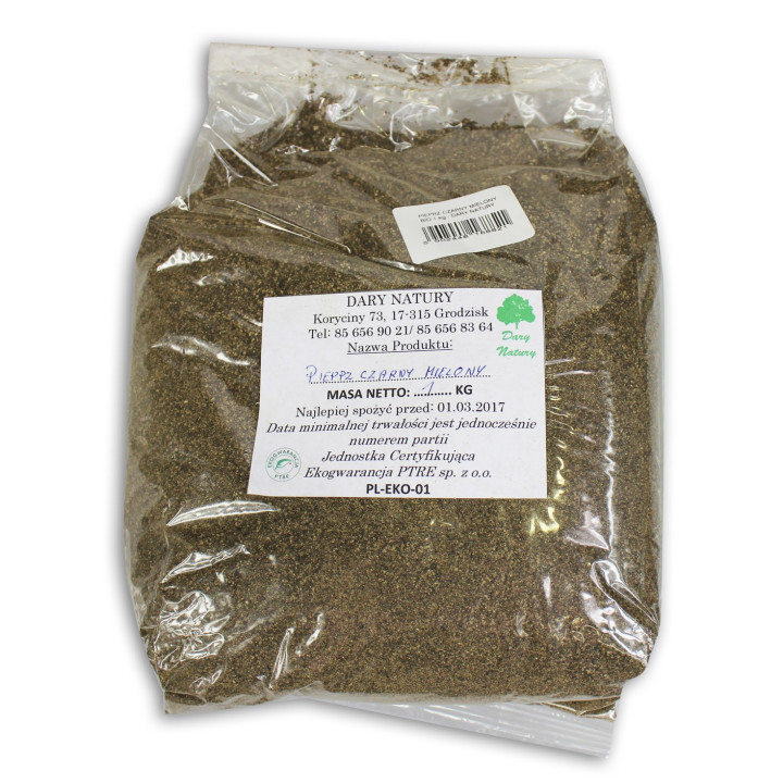 Pieprz Czarny Mielony BIO 500 g Horeca - Dary Natury - Ekochatka