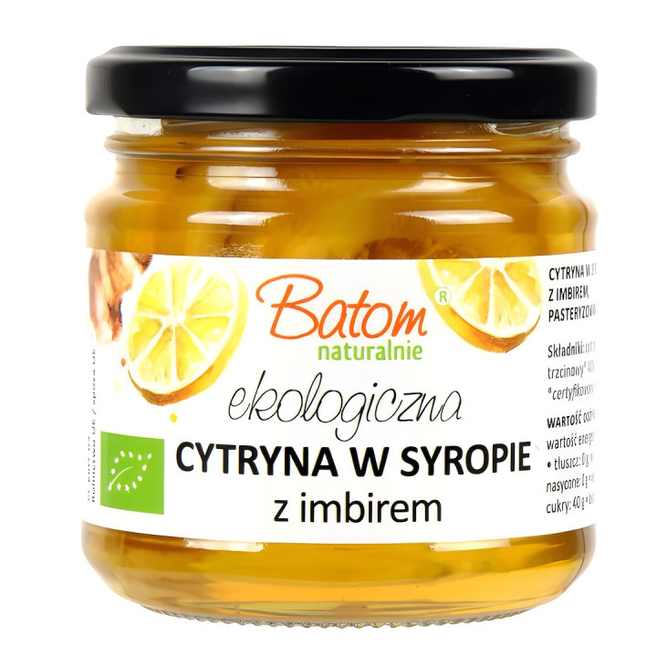 Cytryna z Imbirem w Syropie BIO 220 g - Batom - Ekochatka