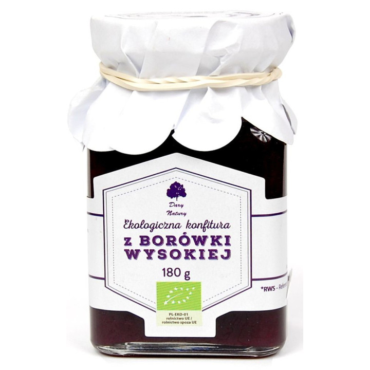 Konfitura z Borówki BIO 180 g - Dary Natury - Ekochatka
