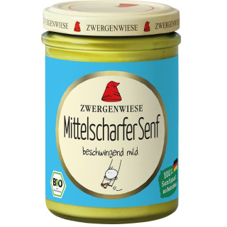 Musztarda Średnio Ostra Bezglutenowa BIO 160 ml - Zwergenwiese - Ekoch