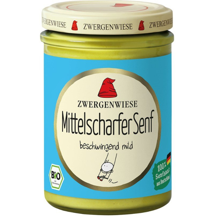 Musztarda Średnio Ostra Bezglutenowa BIO 160 ml - Zwergenwiese - Ekoch