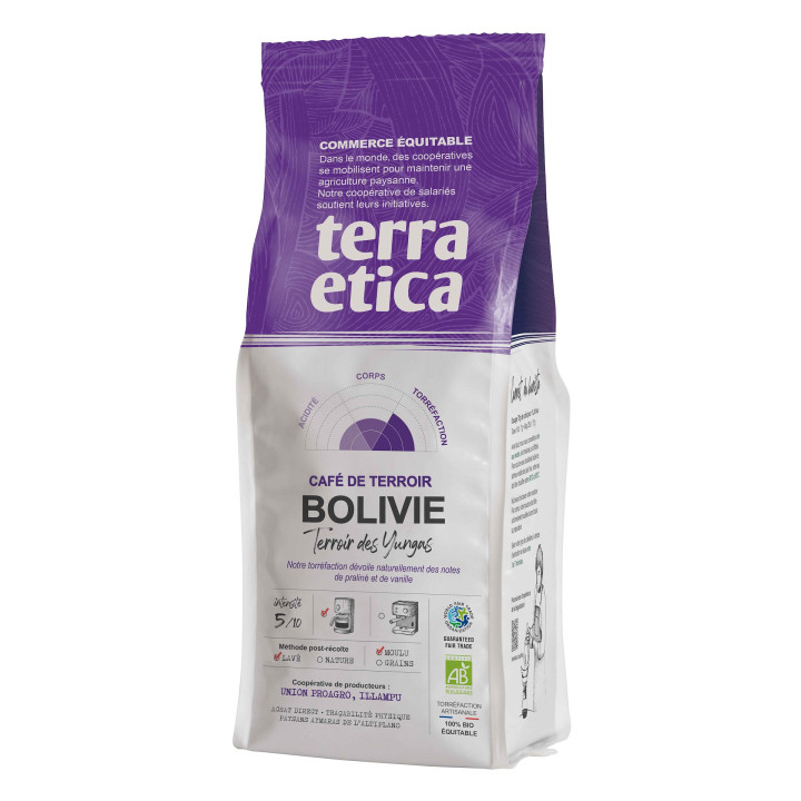Kawa Mielona Arabica 100% Boliwia Fair Trade BIO 250 g - Terra Etica -