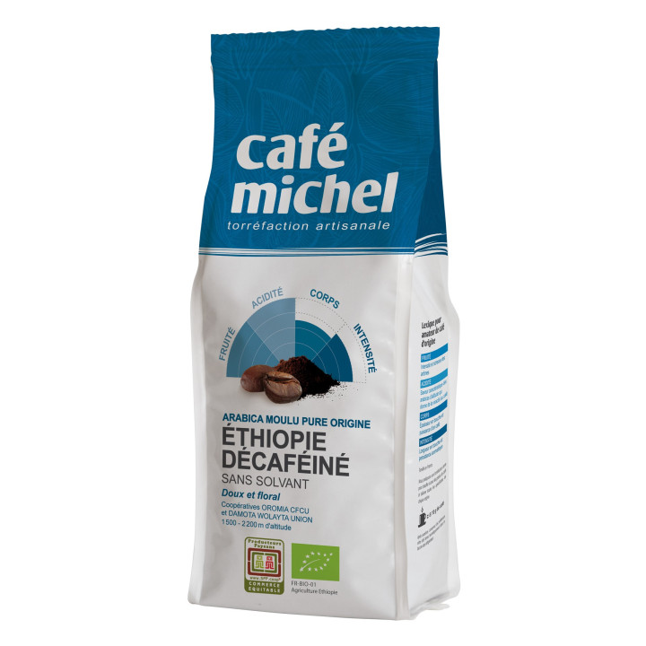 Kawa Mielona Bezkofeinowa Arabica 100% Etiopia Fair Trade BIO 250 g - 