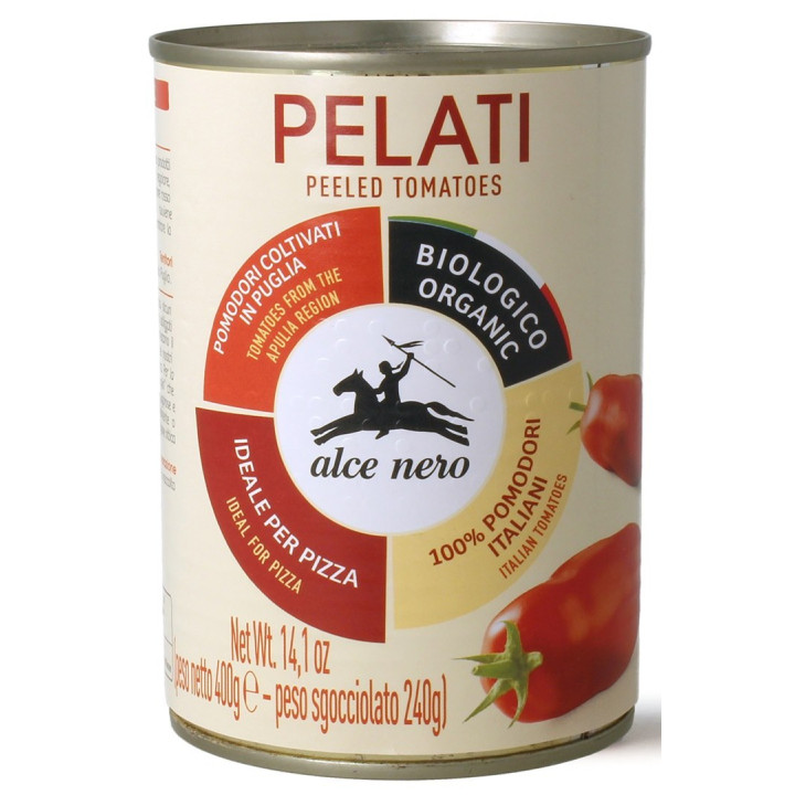 Pomidory Całe Obrane bez Skóry BIO 400 g - Alce Nero - Ekochatka