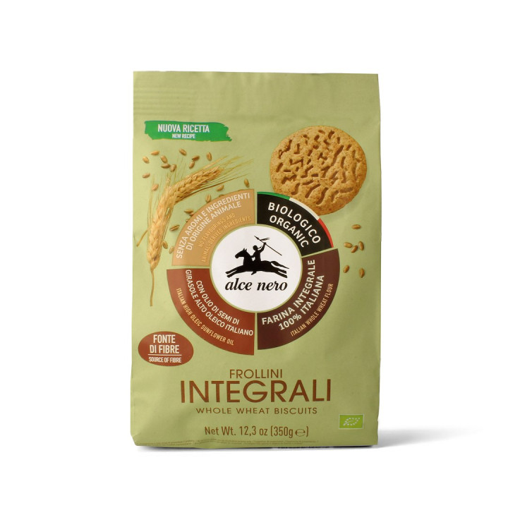 Ciastka Pełnoziarniste BIO 350 g - Alce Nero - Ekochatka