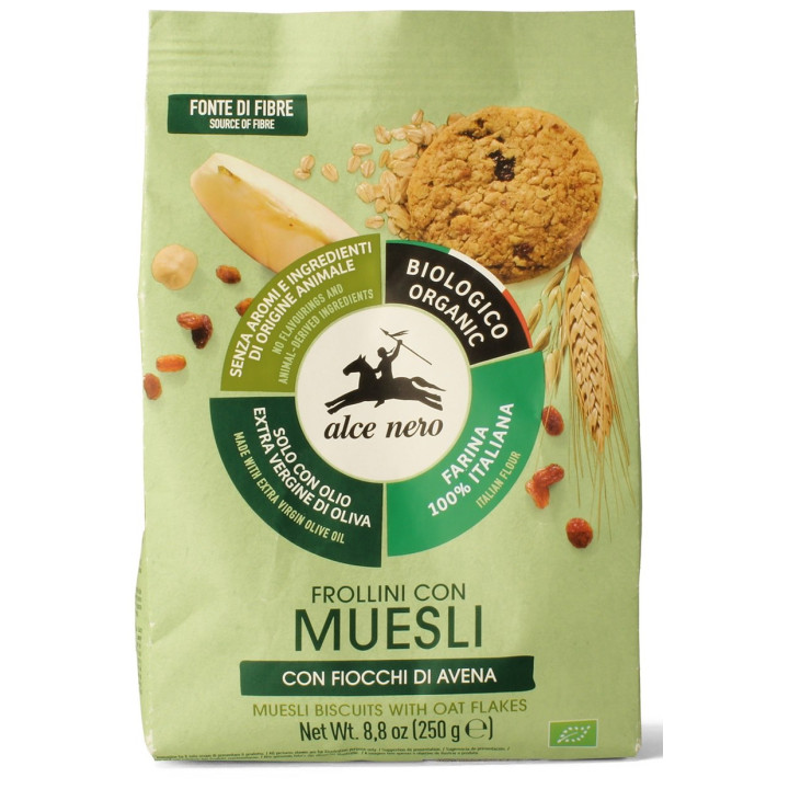 Ciastka Musli BIO 250 g - Alce Nero - Ekochatka