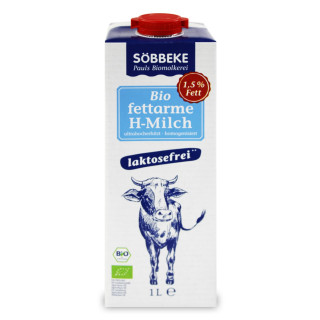Mleko bez Laktozy 1,5% Tłuszczu BIO 1 l - Sobbeke - Ekochatka