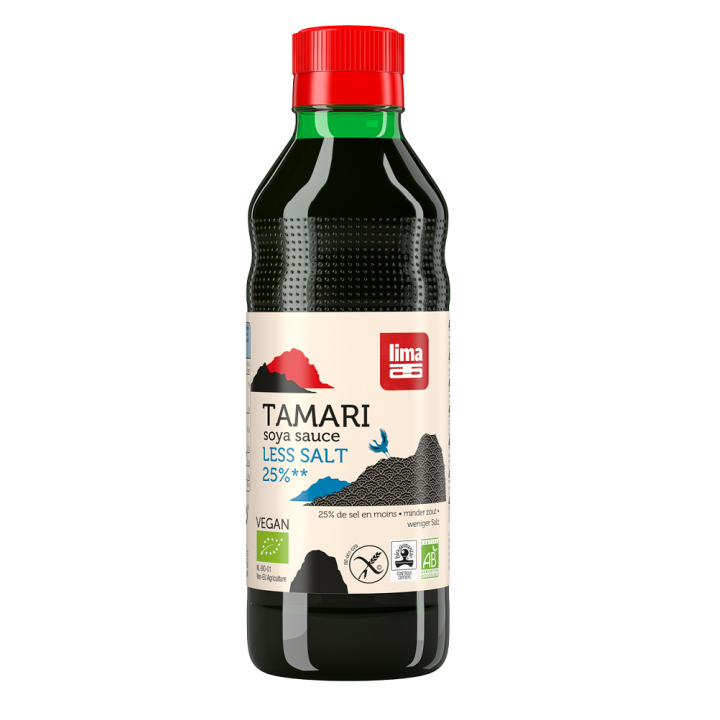 Sos Sojowy Tamari 25% Mniej Soli Bezglutenowy BIO 250 ml - Lima - Ekoc