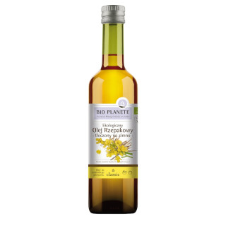 Olej Rzepakowy Tłoczony na Zimno Omega-3 BIO 500 ml - Bio Planete - Ek