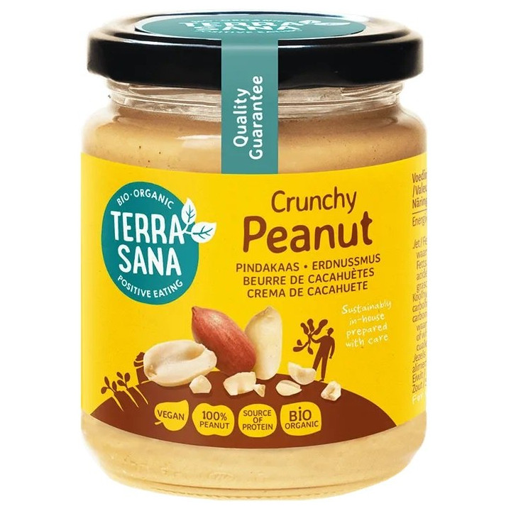 Masło Orzechowe Crunchy 100% BIO 250 g - Terrasana - Ekochatka