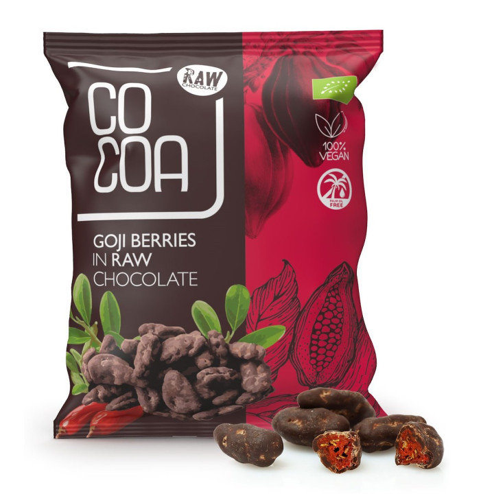 Jagody Goji w Czekoladzie Surowej BIO 70 g - Cocoa - Ekochatka