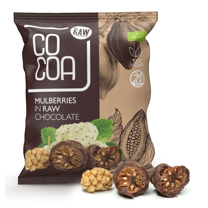 Morwa Biała w Czekoladzie Surowej BIO 70 g - Cocoa - Ekochatka