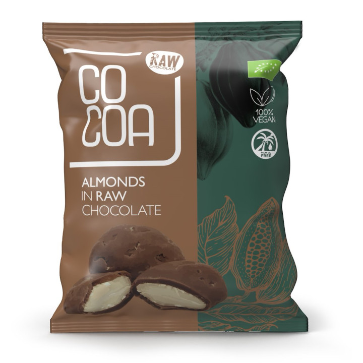 Migdały w Czekoladzie Surowej BIO 70 g - Cocoa - Ekochatka