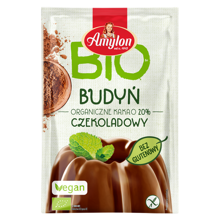 Budyń Czekoladowy Bezglutenowy BIO 40 g - Amylon - Ekochatka