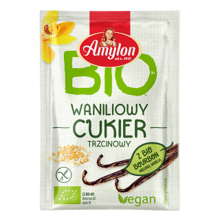 Cukier z Wanilią Bourbon Bezglutenowy BIO 20 g - Amylon - Ekochatka