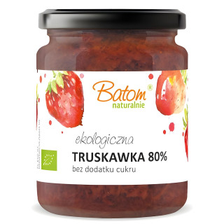 Konfitura Truskawkowa 80% Owocow BIO 260 g - Batom - Ekochatka