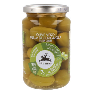Oliwki Zielone Bella Di Cerignola z Pestka BIO 350 g - Alce Nero - Eko