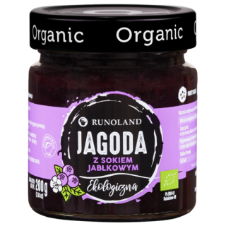 Slodka Przekaska Jagodowa Bez Cukru BIO 200 g - Runoland - Ekochatka