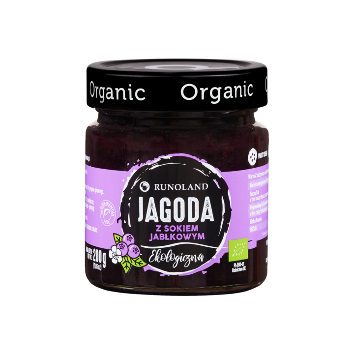 Slodka Przekaska Jagodowa Bez Cukru BIO 200 g - Runoland - Ekochatka