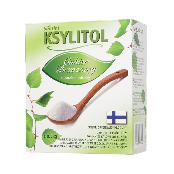 Ksylitol Finski Cukier Brzozowy 500 g - Santini - Ekochatka
