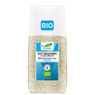 Ryż Brązowy Długoziarnisty Bezglutenowy BIO 1 kg - Bio Planet - Ekocha