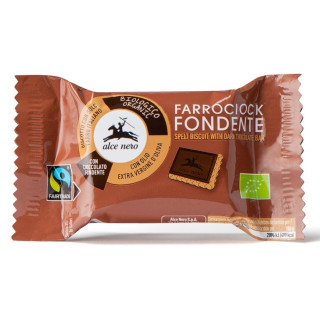 Herbatniki Orkiszowe z Czekolada Gorzka Fair Trade BIO 28 g - Alce Ner