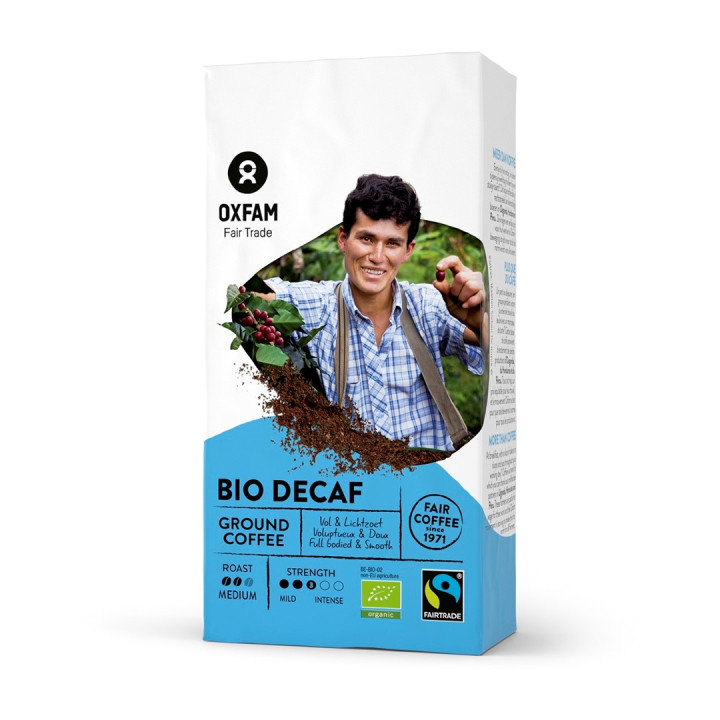 Kawa Mielona Bezkofeinowa Arabica Robusta Fair Trade BIO 250 g - Oxfam