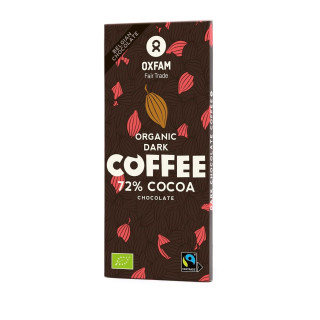 Czekolada Gorzka 72% z Ziarnami Kawy Fair Trade BIO 100 g - Oxfam - Ek