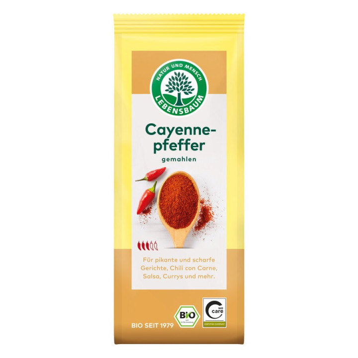 Chili Cayenne Mielone BIO 50 g - Lebensbaum - Ekochatka
