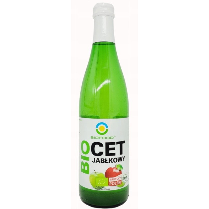 Ocet Jabłkowy Niefiltrowany Niepasteryzowany 5% BIO 500 ml - Biofood -