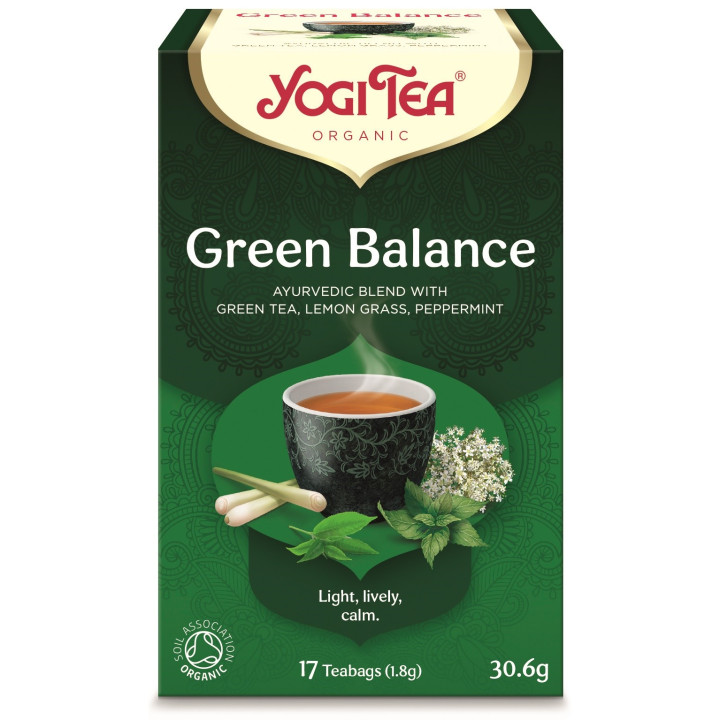 Herbata Zielona Równowaga z Kombuchą i Miętą BIO 17 x 1,8 g - Yogi Tea