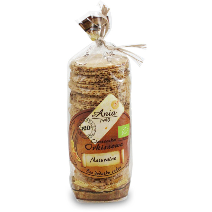 Ciastka Orkiszowe Naturalne bez Dodatku Cukrów BIO 120 g - Bio Ania - 
