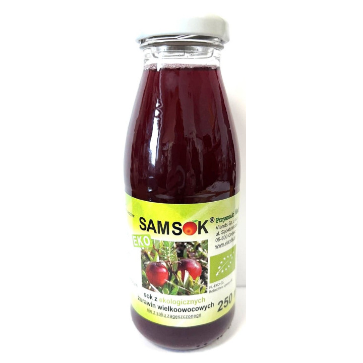 Sok z Żurawiny Wielkoowocowej NFC BIO 250 ml - Viands - Ekochatka