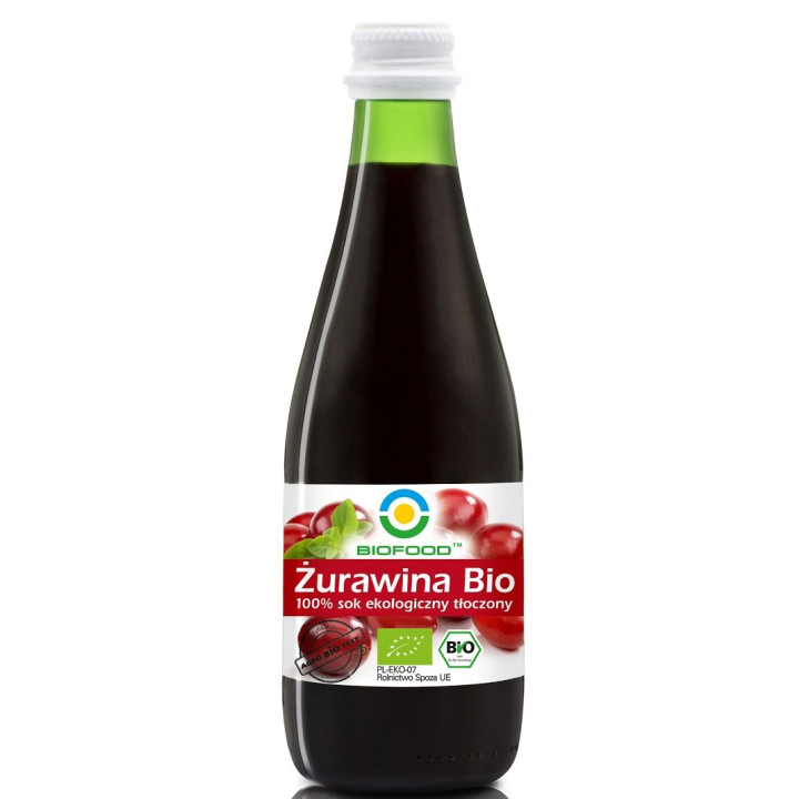 Sok z Żurawiny NFC Bezglutenowy BIO 300 ml - Biofood - Ekochatka