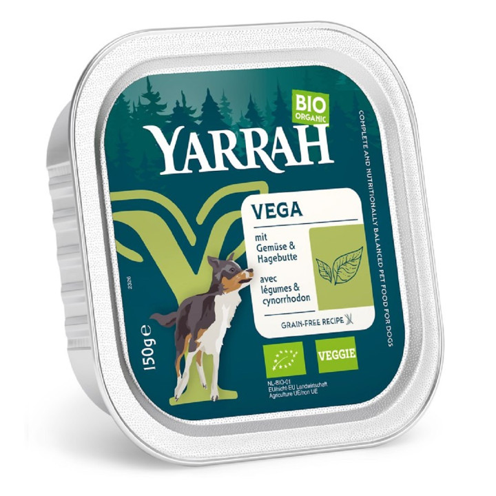 Karma dla Psa Vega z Owocami Dzikiej Róży BIO 150 g - Yarrah - Ekochat