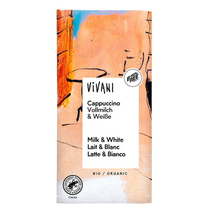 Czekolada Mleczna Cappuccino z Prawdziwą Kawą BIO 100 g - Vivani - Eko