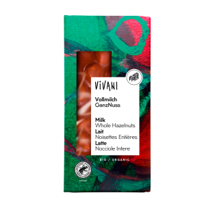 Czekolada Mleczna z Całymi Orzechami Laskowymi BIO 100 g - Vivani - Ek