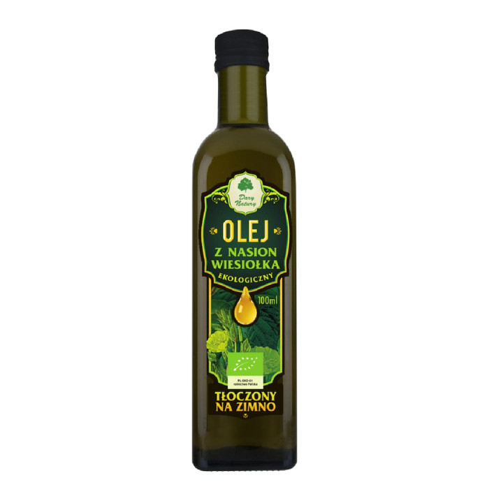 Olej z Wiesiołka Tłoczony na Zimno BIO 100 ml - Dary Natury - Ekochatk