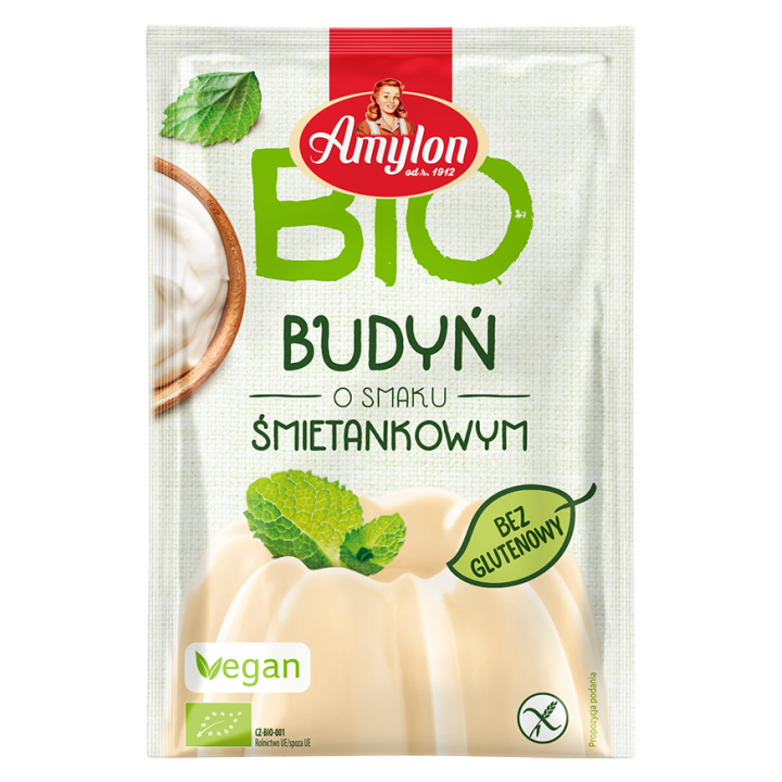Budyn o Smaku Smietankowym Bezglutenowy BIO 40 g - Amylon - Ekochatka
