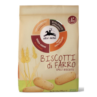 Ciastka Orkiszowe dla Dzieci od 6. Miesiaca BIO 250 g - Alce Nero - Ek